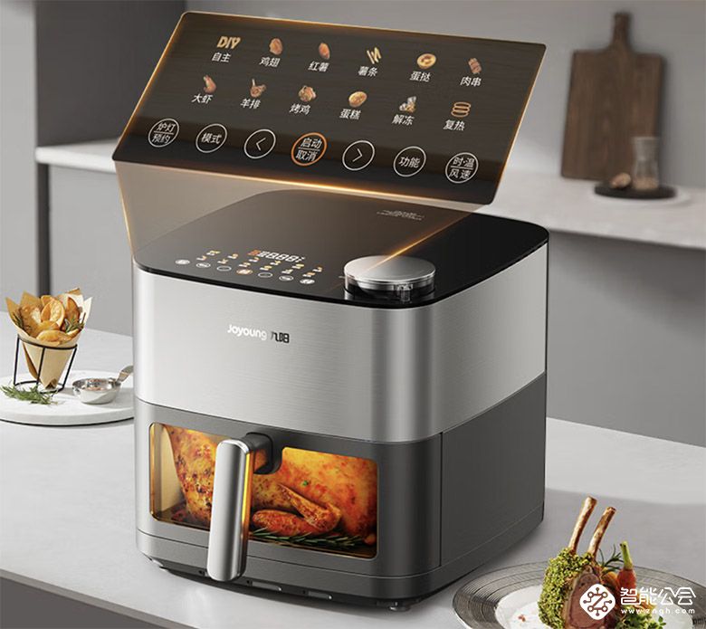 告别手动翻面！九阳V589空气炸锅：双热源+易清洁太香了 智能公会